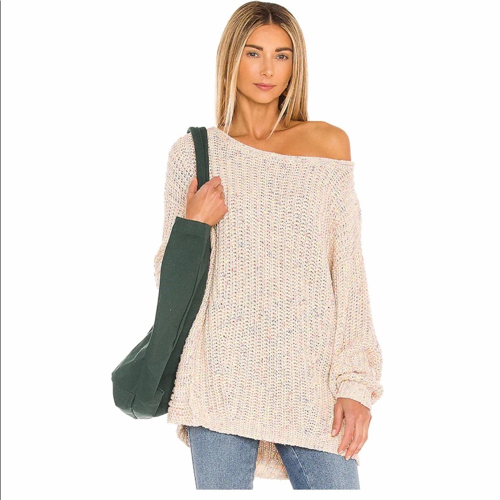NWT💥 Free People Neon Lights Pullover in Confetti Combo Sz. M - Picture 2 of 5